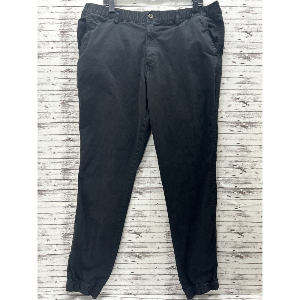 BearBottom Joggers Men's XL Tall Black Tapered Leg Stretch Waist Chino